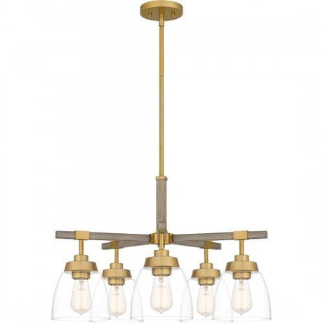 Quoizel Burkett Chandelier In Light Gold