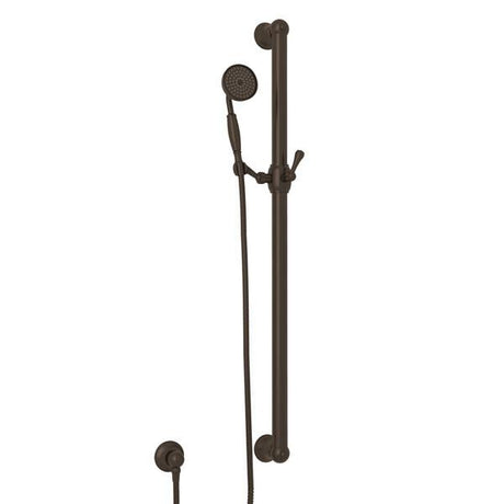 Handshower Set With 39" Grab Bar and Single Function Handshower Tuscan Brass