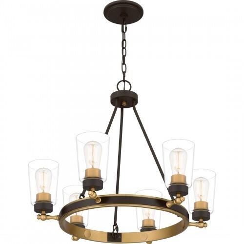 Quoizel Atwood Chandelier In Old Bronze