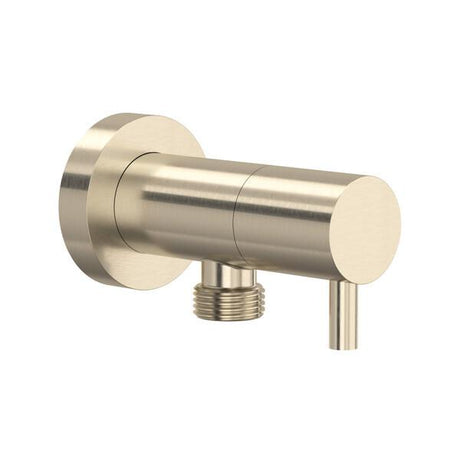 Handshower Outlet With Integrated Volume Control Satin Nickel