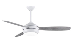 T-24 efficient 4-speed ceiling fan in Matte White finish with reversible 52