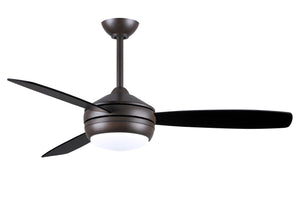 T-24 efficient 4-speed ceiling fan in Textured Bronze finish with reversible 52