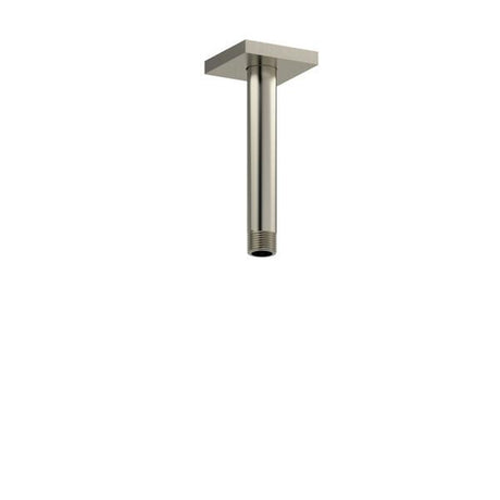 6" Ceiling Mount Shower Arm With Square Escutcheon Brushed Nickel