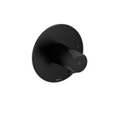 Parabola™ 1/2" Therm & Pressure Balance Trim with 2 Functions (No Share) Black