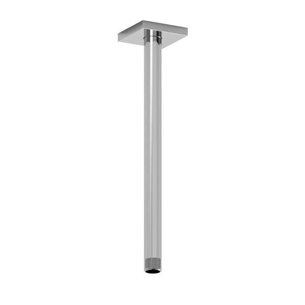 12" Ceiling Mount Shower Arm With Square Escutcheon Chrome