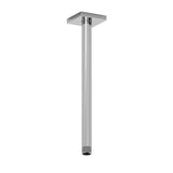 12" Ceiling Mount Shower Arm With Square Escutcheon Chrome
