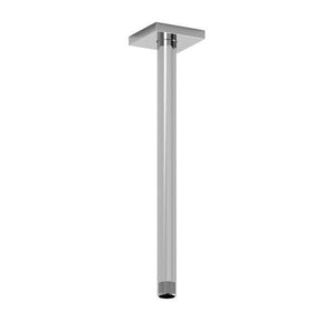 12" Ceiling Mount Shower Arm With Square Escutcheon Chrome