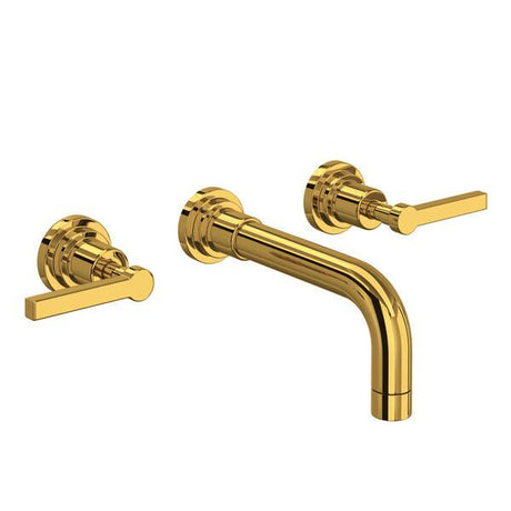 Lombardia® Wall Mount Lavatory Faucet Unlacquered Brass