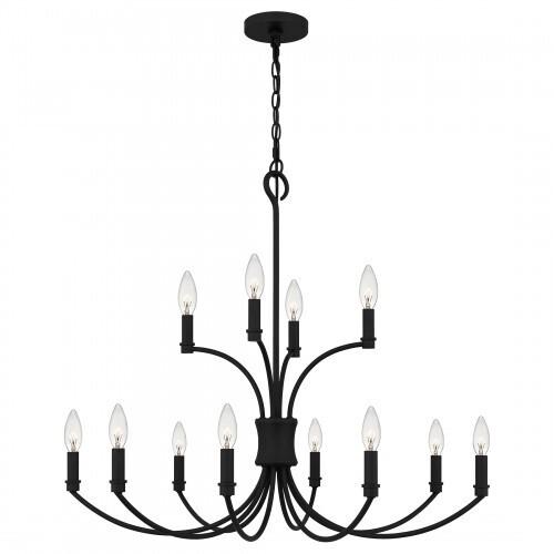 Quoizel Briar Chandelier In Matte Black