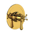 Georgian Era™ 1/2" Therm & Pressure Balance Trim with 5 Functions (Shared) Unlacquered Brass