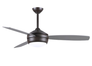 T-24 efficient 4-speed ceiling fan in Textured Bronze finish with reversible 52