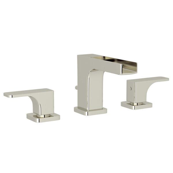 Quartile™ Widespread Lavatory Faucet With Trough Polished Nickel