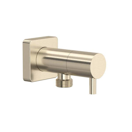 Handshower Outlet With Integrated Volume Control Satin Nickel