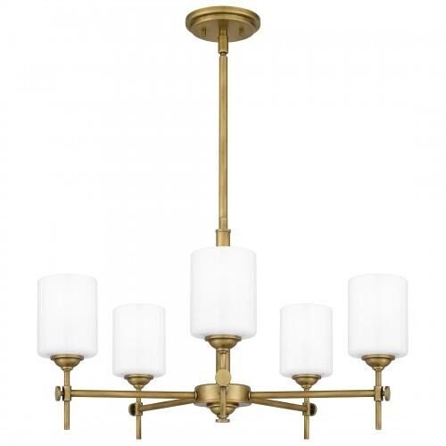 Quoizel Aria Chandelier In Weathered Brass