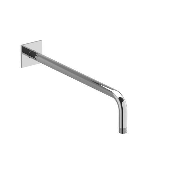 16" Reach Wall Mount Shower Arm With Square Escutcheon Chrome