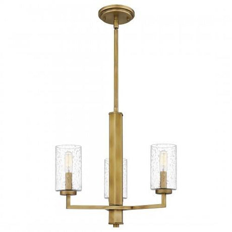 Quoizel Sunburst Chandelier In Weathered Brass