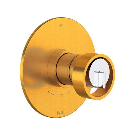 Eclissi™ 1/2" Therm & Pressure Balance Trim with 3 Functions (Shared) Satin Gold/Polished Chrome