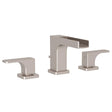 Quartile™ Widespread Lavatory Faucet With Trough Satin Nickel
