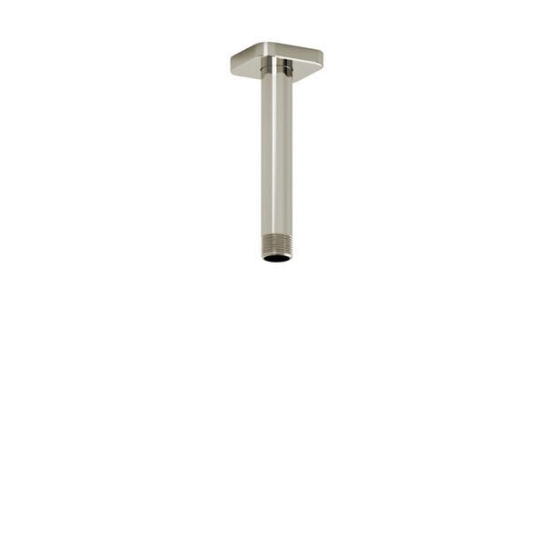 6" Ceiling Mount Shower Arm With Square Escutcheon Polished Nickel
