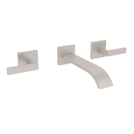 Wave™ Wall Mount Lavatory Faucet Satin Nickel