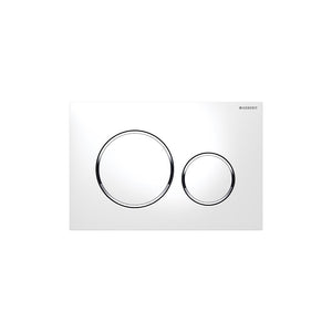 Geberit G115882KJ1 Sigma 20 Dual Flush 1.6 / .8 GPF Actuator Plate White/Polished Chrome