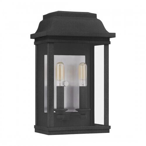 Quoizel Berkley Wall Lantern In Mottled Black