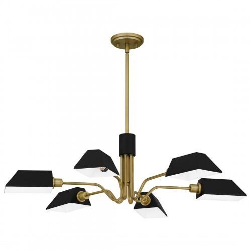 Quoizel Sienna Chandelier In Aged Brass