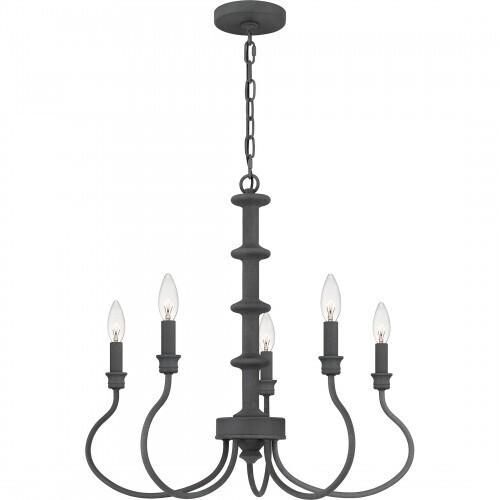 Quoizel Adela Chandelier In Mottled Black