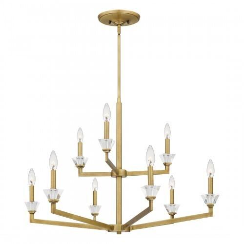 Quoizel Lottie Chandelier In Aged Brass