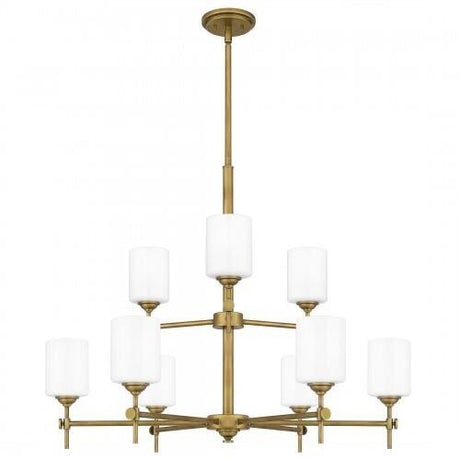 Quoizel Aria Chandelier In Weathered Brass