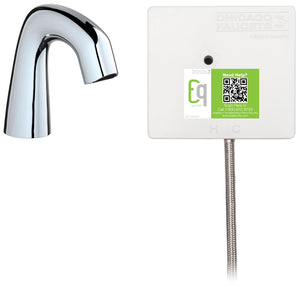 CHICAGO FAUCETS EQ-A11A-31ABCP Sink Faucet.Lavatory,EQ Series,Crvd BRS