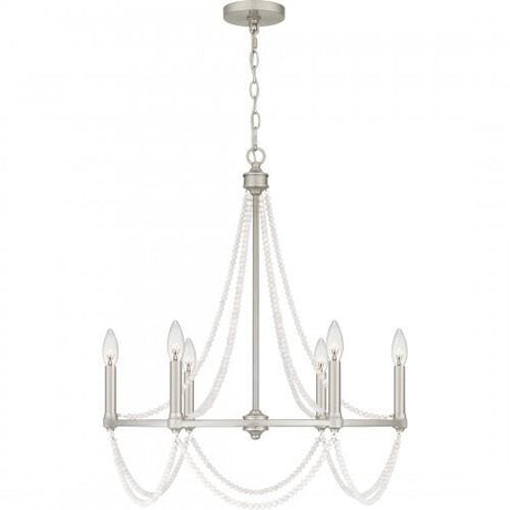 Quoizel Brigitta Chandelier In Brushed Nickel