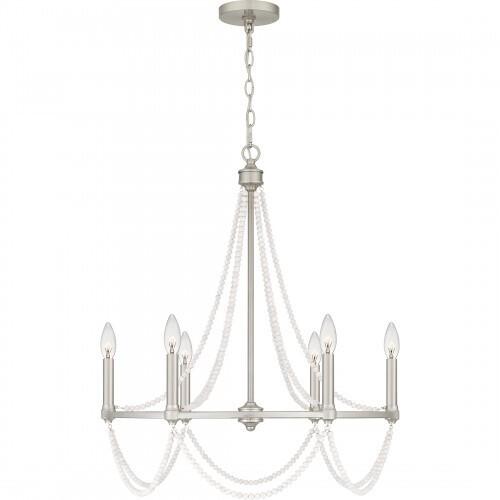 Quoizel Brigitta Chandelier In Brushed Nickel