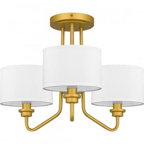 Quoizel Ainsdale Semi-flush Mount In Painted Brass