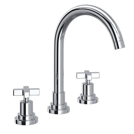 Lombardia® Widespread Lavatory Faucet With C-Spout Polished Chrome