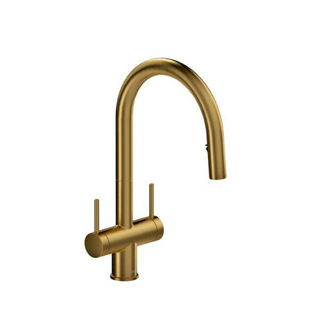 Azure™ Two Handle Pull-Down Kitchen Faucet Brushed Gold