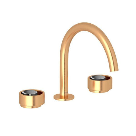 Eclissi™ Widespread Lavatory Faucet With C-Spout Satin Gold/Polished Chrome