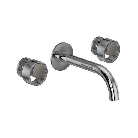 Eclissi™ Wall Mount Lavatory Faucet With C-Spout Polished Chrome/Satin Nickel