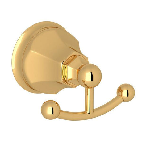 Palladian® Double Robe Hook Italian Brass