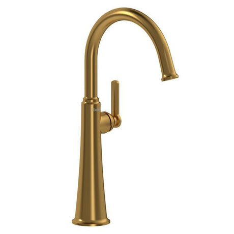 Momenti™ Single Handle Tall Lavatory Faucet With C-Spout Brushed Gold