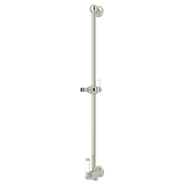 25" Slide Bar With Integrated Volume Control And Outlet Polished Nickel