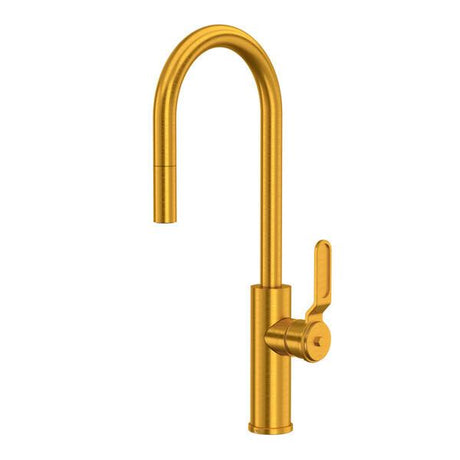 Myrina™ Pull-Down Bar/Food Prep Kitchen Faucet With C-Spout Satin Gold