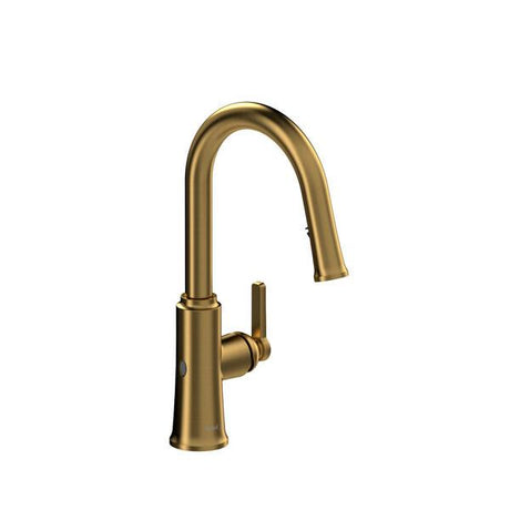 Trattoria™ Pull-Down Touchless Kitchen Faucet With C-Spout Brushed Gold