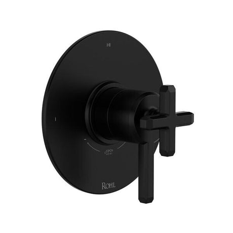 Apothecary™ 1/2" Therm & Pressure Balance Trim with 3 Functions (Shared) Matte Black