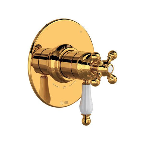 Arcana™ 1/2" Therm & Pressure Balance Trim with 3 Functions (No Share) Italian Brass