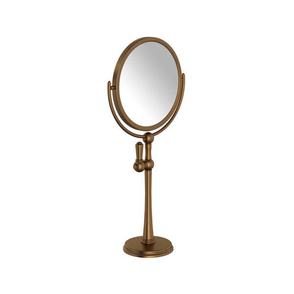 Freestanding Makeup Mirror English Bronze