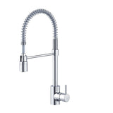 Chrome / Red the Foodie Pre-rinse Single Handle Spring-spout KIT...