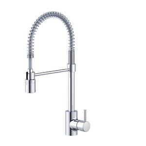 Chrome / Red the Foodie Pre-rinse Single Handle Spring-spout KIT...