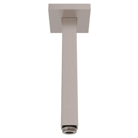 6" Ceiling Mount Shower Arm With Square Escutcheon Satin Nickel