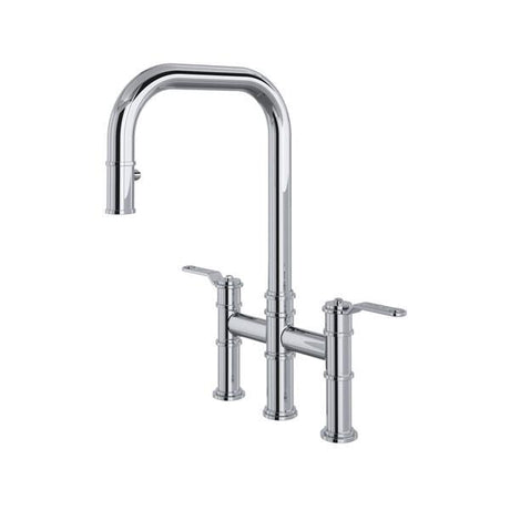 Armstrong™ Pull-Down Bridge Kitchen Faucet With U-Spout Polished Chrome